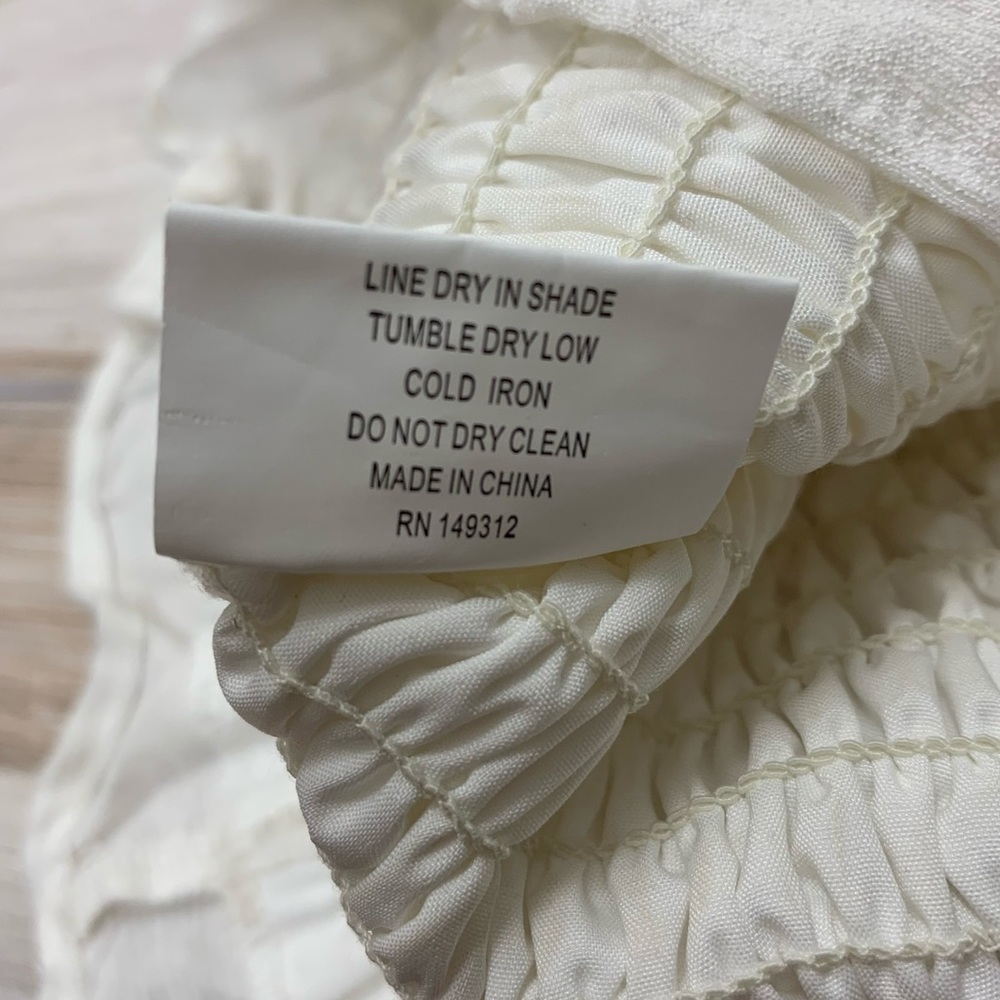 Saints & Secrets Smocked White Mini Dress - Picture 8 of 9